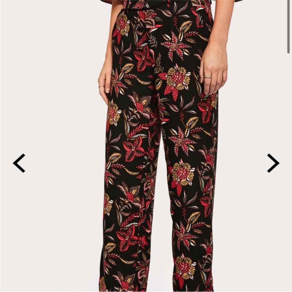 Scotch & Soda Black Pants with Vibrant Floral Design